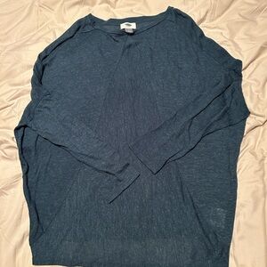 Old Navy Heathered Blue Crew Neck Top